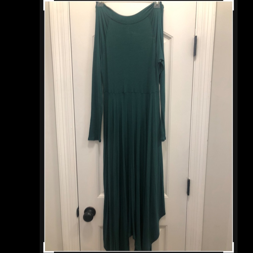Teal green high low dress - Picture 4 of 4